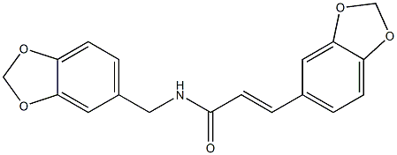 3-(1,3-benzodioxol-5-yl)-N-(1,3-benzodioxol-5-ylmethyl)acrylamide Structure