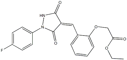 ethyl (2-{[1-(4-fluorophenyl)-3,5-dioxo-4-pyrazolidinylidene]methyl}phenoxy)acetate