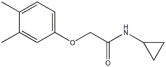 N-cyclopropyl-2-(3,4-dimethylphenoxy)acetamide 化学構造式