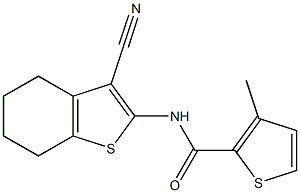 N-(3-cyano-4,5,6,7-tetrahydro-1-benzothien-2-yl)-3-methyl-2-thiophenecarboxamide 结构式