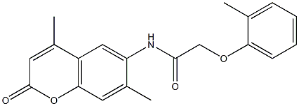 N-(4,7-dimethyl-2-oxo-2H-chromen-6-yl)-2-(2-methylphenoxy)acetamide Structure