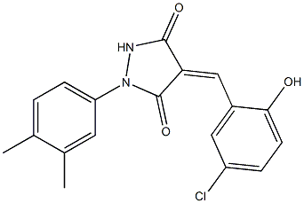 4-(5-chloro-2-hydroxybenzylidene)-1-(3,4-dimethylphenyl)-3,5-pyrazolidinedione|