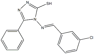 4-[(3-chlorobenzylidene)amino]-5-phenyl-4H-1,2,4-triazol-3-yl hydrosulfide