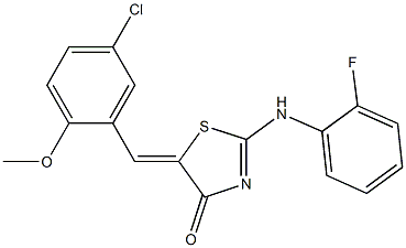  5-(5-chloro-2-methoxybenzylidene)-2-(2-fluoroanilino)-1,3-thiazol-4(5H)-one