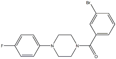 1-(3-bromobenzoyl)-4-(4-fluorophenyl)piperazine Structure