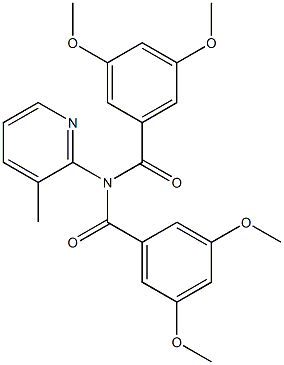 N-(3,5-dimethoxybenzoyl)-3,5-dimethoxy-N-(3-methyl-2-pyridinyl)benzamide Structure