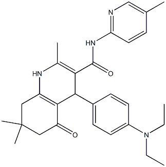 4-[4-(diethylamino)phenyl]-2,7,7-trimethyl-N-(5-methyl-2-pyridinyl)-5-oxo-1,4,5,6,7,8-hexahydro-3-quinolinecarboxamide
