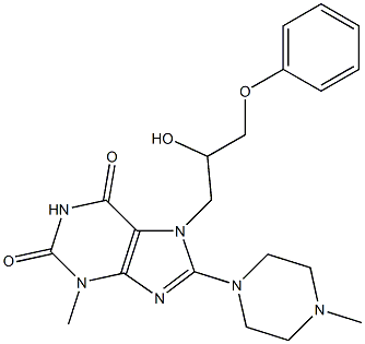 7-(2-hydroxy-3-phenoxypropyl)-3-methyl-8-(4-methyl-1-piperazinyl)-3,7-dihydro-1H-purine-2,6-dione