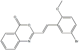 2-[2-(5-bromo-2-methoxyphenyl)vinyl]-4H-3,1-benzoxazin-4-one Structure