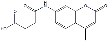 4-[(4-methyl-2-oxo-2H-chromen-7-yl)amino]-4-oxobutanoic acid,,结构式