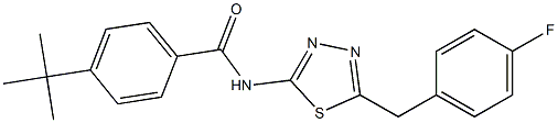 4-tert-butyl-N-[5-(4-fluorobenzyl)-1,3,4-thiadiazol-2-yl]benzamide Structure