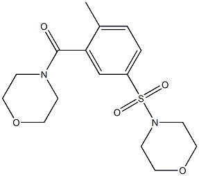 4-{[4-methyl-3-(4-morpholinylcarbonyl)phenyl]sulfonyl}morpholine Structure