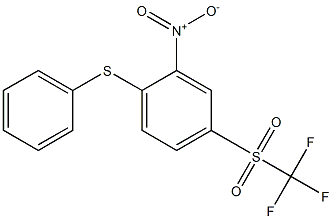 2-nitro-1-(phenylsulfanyl)-4-[(trifluoromethyl)sulfonyl]benzene Structure