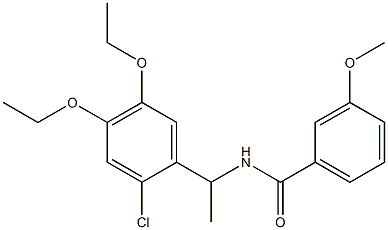 N-[1-(2-chloro-4,5-diethoxyphenyl)ethyl]-3-methoxybenzamide Structure