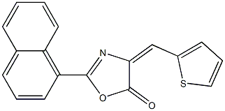 2-(1-naphthyl)-4-(2-thienylmethylene)-1,3-oxazol-5(4H)-one Struktur