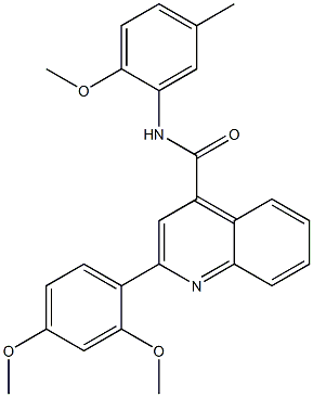 2-(2,4-dimethoxyphenyl)-N-(2-methoxy-5-methylphenyl)-4-quinolinecarboxamide|