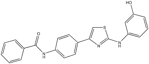 N-{4-[2-(3-hydroxyanilino)-1,3-thiazol-4-yl]phenyl}benzamide Structure