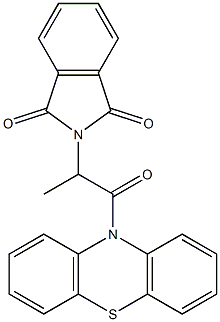 2-[1-methyl-2-oxo-2-(10H-phenothiazin-10-yl)ethyl]-1H-isoindole-1,3(2H)-dione Structure