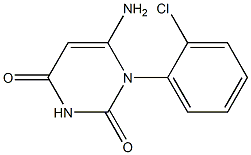 6-amino-1-(2-chlorophenyl)-2,4(1H,3H)-pyrimidinedione 化学構造式