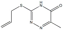 3-(allylsulfanyl)-6-methyl-1,2,4-triazin-5(4H)-one,,结构式