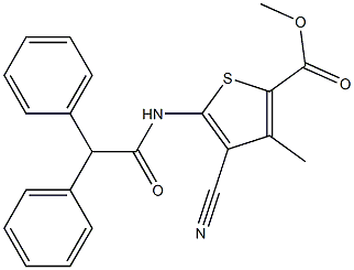 methyl 4-cyano-5-[(diphenylacetyl)amino]-3-methyl-2-thiophenecarboxylate Structure