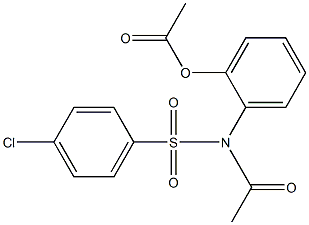 2-{acetyl[(4-chlorophenyl)sulfonyl]amino}phenyl acetate 化学構造式