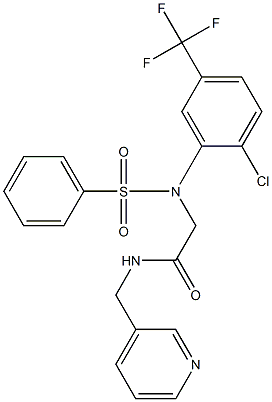 2-[2-chloro(phenylsulfonyl)-5-(trifluoromethyl)anilino]-N-(3-pyridinylmethyl)acetamide