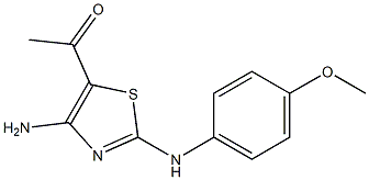 1-[4-amino-2-(4-methoxyanilino)-1,3-thiazol-5-yl]ethanone|