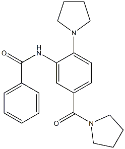 N-[2-(1-pyrrolidinyl)-5-(1-pyrrolidinylcarbonyl)phenyl]benzamide Struktur