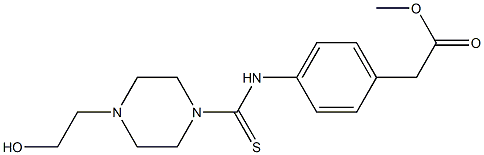 methyl [4-({[4-(2-hydroxyethyl)-1-piperazinyl]carbothioyl}amino)phenyl]acetate Structure