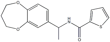  N-[1-(3,4-dihydro-2H-1,5-benzodioxepin-7-yl)ethyl]-2-thiophenecarboxamide