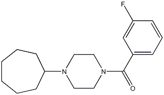 1-cycloheptyl-4-(3-fluorobenzoyl)piperazine Struktur