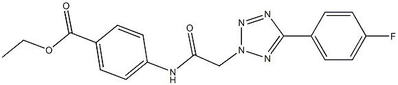 ethyl 4-({[5-(4-fluorophenyl)-2H-tetraazol-2-yl]acetyl}amino)benzoate,,结构式