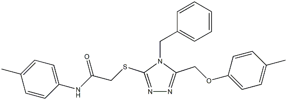  2-({4-benzyl-5-[(4-methylphenoxy)methyl]-4H-1,2,4-triazol-3-yl}sulfanyl)-N-(4-methylphenyl)acetamide