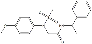 2-[4-methoxy(methylsulfonyl)anilino]-N-(1-phenylethyl)acetamide