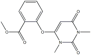methyl 2-[(1,3-dimethyl-2,6-dioxo-1,2,3,6-tetrahydro-4-pyrimidinyl)oxy]benzoate,,结构式