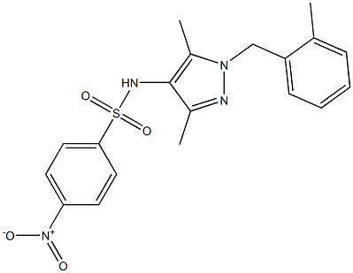 N-[3,5-dimethyl-1-(2-methylbenzyl)-1H-pyrazol-4-yl]-4-nitrobenzenesulfonamide Structure