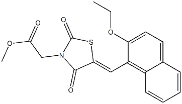 methyl {5-[(2-ethoxy-1-naphthyl)methylene]-2,4-dioxo-1,3-thiazolidin-3-yl}acetate