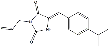 3-allyl-5-(4-isopropylbenzylidene)-2,4-imidazolidinedione Structure