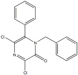 1-benzyl-3,5-dichloro-6-phenyl-2(1H)-pyrazinone Struktur
