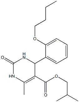 isobutyl 4-(2-butoxyphenyl)-6-methyl-2-oxo-1,2,3,4-tetrahydro-5-pyrimidinecarboxylate,,结构式