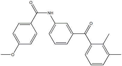 N-{3-[(2,3-dimethylphenyl)carbonyl]phenyl}-4-(methyloxy)benzamide 化学構造式