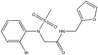 2-[2-bromo(methylsulfonyl)anilino]-N-(2-furylmethyl)acetamide Structure