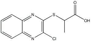 2-[(3-chloro-2-quinoxalinyl)sulfanyl]propanoic acid Struktur