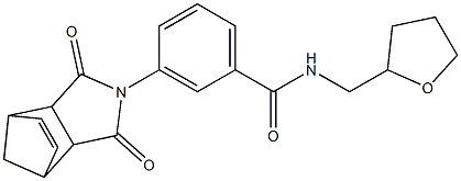 3-(3,5-dioxo-4-azatricyclo[5.2.1.0~2,6~]dec-8-en-4-yl)-N-(tetrahydro-2-furanylmethyl)benzamide Structure