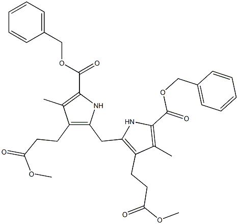 benzyl 5-{[5-[(benzyloxy)carbonyl]-3-(3-methoxy-3-oxopropyl)-4-methyl-1H-pyrrol-2-yl]methyl}-4-(3-methoxy-3-oxopropyl)-3-methyl-1H-pyrrole-2-carboxylate