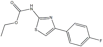 ethyl 4-(4-fluorophenyl)-1,3-thiazol-2-ylcarbamate 化学構造式