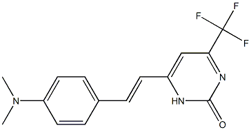 4-{2-[4-(dimethylamino)phenyl]vinyl}-6-(trifluoromethyl)-2(3H)-pyrimidinone Structure