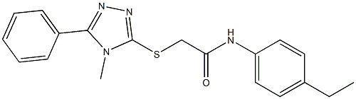 N-(4-ethylphenyl)-2-[(4-methyl-5-phenyl-4H-1,2,4-triazol-3-yl)sulfanyl]acetamide Struktur