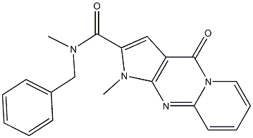 N-benzyl-N,1-dimethyl-4-oxo-1,4-dihydropyrido[1,2-a]pyrrolo[2,3-d]pyrimidine-2-carboxamide Structure